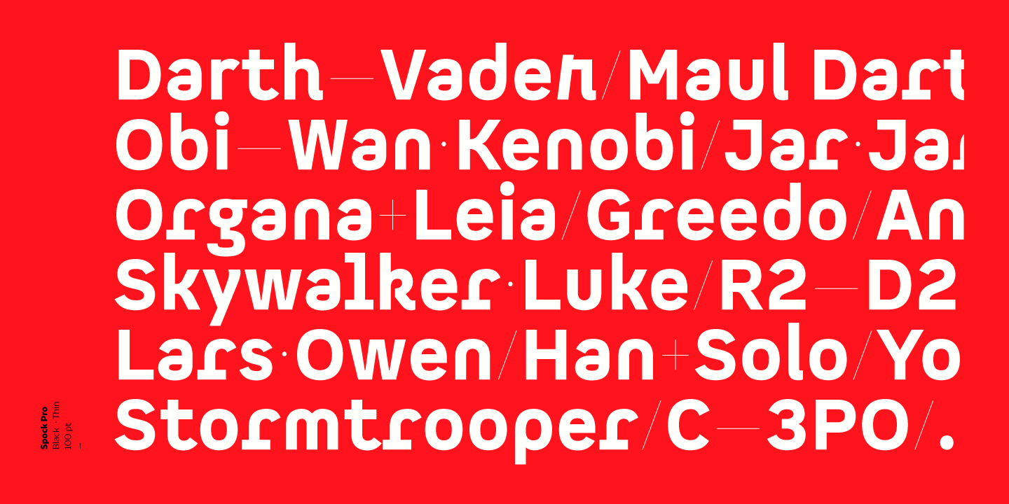 Przykład czcionki Spock Essential Alt 1 Bold Italic